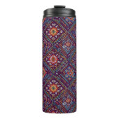 Kurdische Mosaik-Blumenmuster Thermosbecher (Vorderseite)