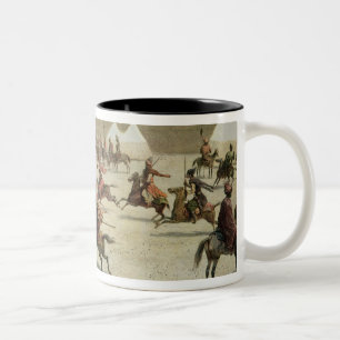 Kurdische und tatarische Krieger bei Sadar Abbat, Zweifarbige Tasse