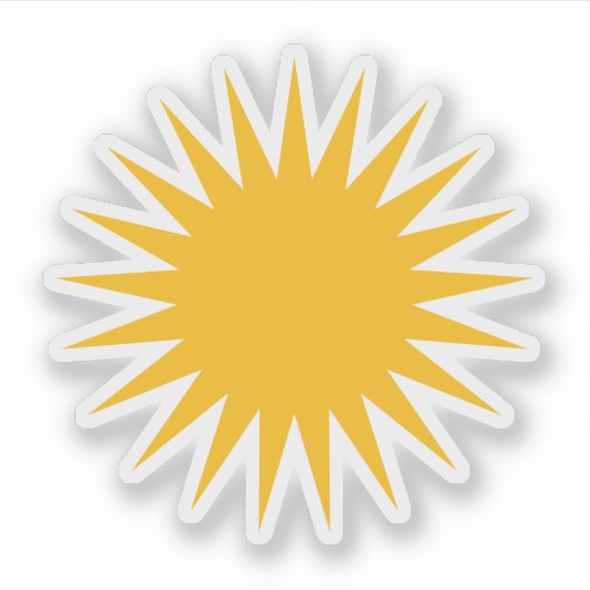 Kurdischen Roj-Symbol Aufkleber (Vorderseite)