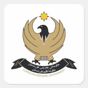 Kurdischer COA Quadratischer Aufkleber