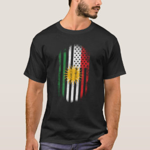 Kurdisches Flagge-   Kurdistan und USA-Entwurf T-Shirt