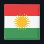 kurdisches Flaggenmagnet Magnet<br><div class="desc">Magnet mit der kurdischen Nationalflagge dargestellt.</div>