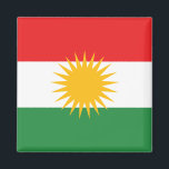 kurdisches Flaggenmagnet Magnet<br><div class="desc">Magnet mit der kurdischen Nationalflagge dargestellt.</div>