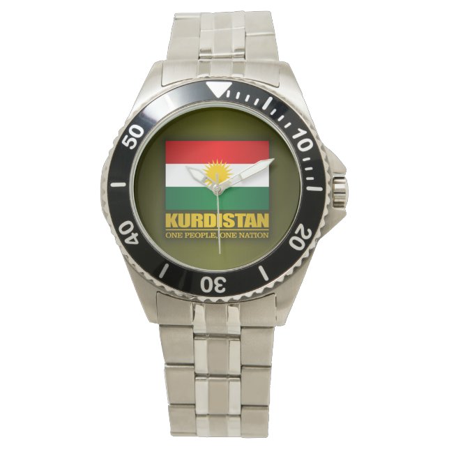 Kurdistan (ein Volk, eine Nation) Armbanduhr (Vorderseite)