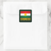 Kurdistan (ein Volk, eine Nation) Quadratischer Aufkleber (Tasche)
