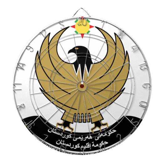 Kurdistan-Emblem Dartscheibe (vorne)