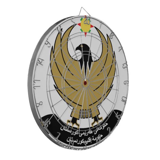 Kurdistan-Emblem Dartscheibe (Vorderseite Links)