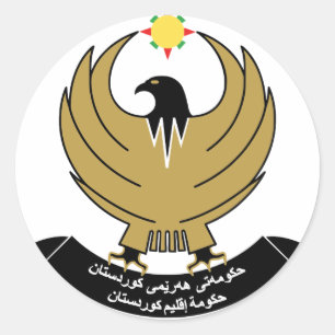Kurdistan-Emblem Runder Aufkleber