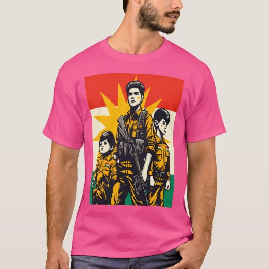 Kurdistan Flag Active T-Shirt (Vorderseite)