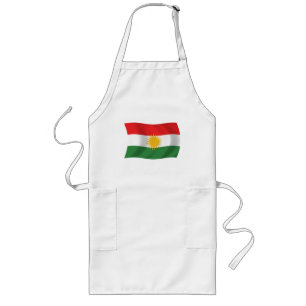 Kurdistan Flag Apron Lange Schürze