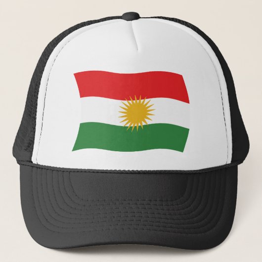 Kurdistan Flag Hat Truckerkappe (Vorderseite)