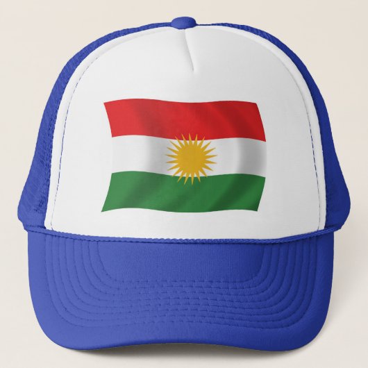 Kurdistan Flag Hat Truckerkappe (Vorderseite)