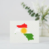 Kurdistan Flag Karte in voller Größe (Stehend Vorderseite)