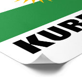 Kurdistan Flag Poster (Ecke)