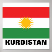 Kurdistan Flag Poster (Vorne)