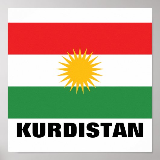 Kurdistan Flag Poster (Vorne)