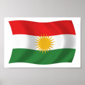 Kurdistan Flag Poster Print (Vorne)