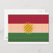 Kurdistan Flag Psychedelic Postkarte (Vorne/Hinten)