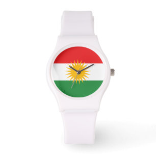 Kurdistan-Flagge Armbanduhr