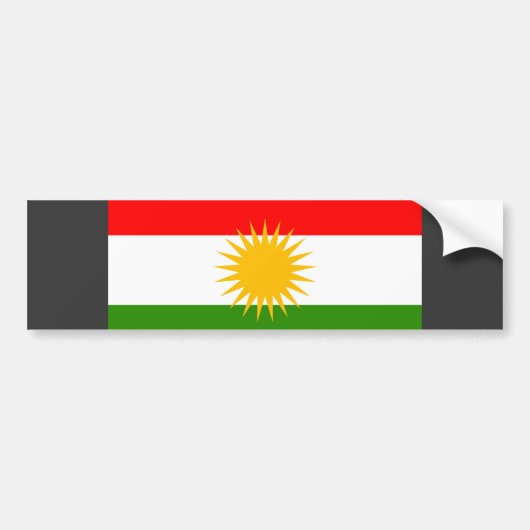 Kurdistan-Flagge Autoaufkleber (Vorne)