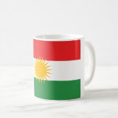 Kurdistan-Flagge Kaffeetasse (VorderseiteRechts)