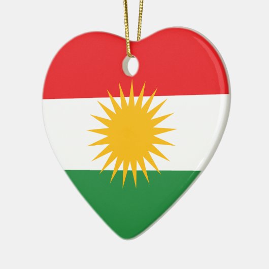 Kurdistan-Flagge Keramik Ornament (Links)