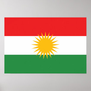 Kurdistan-Flagge Poster