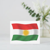 Kurdistan-Flagge Postkarte (Stehend Vorderseite)