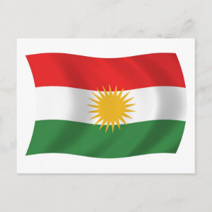 Kurdistan-Flagge Postkarte