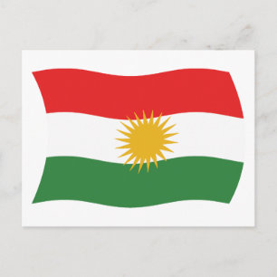 Kurdistan-Flagge Postkarte