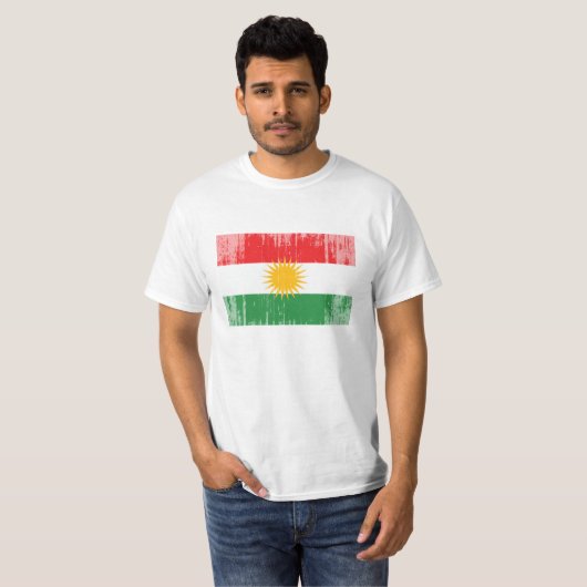 Kurdistan-Flagge T-Shirt (Vorne ganz)