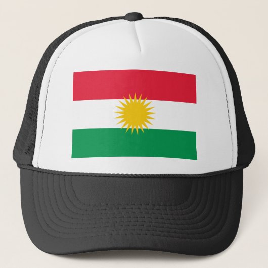 Kurdistan-Flagge Truckerkappe (Vorderseite)