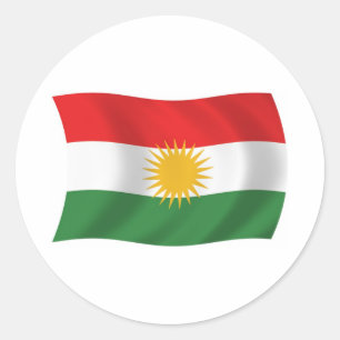 Kurdistan-Flaggen-Aufkleber Runder Aufkleber