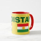 Kurdistan-Flaggen-Kaffee-Tasse Tasse (VorderseiteRechts)
