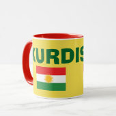 Kurdistan-Flaggen-Kaffee-Tasse Tasse (Vorderseite Links)