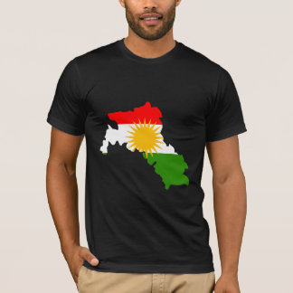 Kurdistan-Flaggen-Karte Größengleich T-Shirt