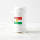 Kurdistan-Flaggen-Tasse Bierglas (Vorderseite Links)