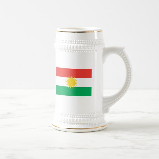 Kurdistan-Flaggen-Tasse Bierglas (Rechts)