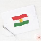 Kurdistan-Flaggensticker Ovaler Aufkleber (Umschlag)