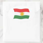 Kurdistan-Flaggensticker Ovaler Aufkleber (Tasche)