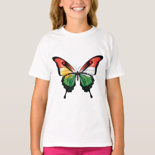 Kurdistan Frack Butterfly Flag T-Shirt