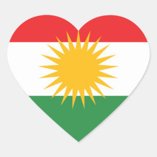 Kurdistan Herz-Aufkleber