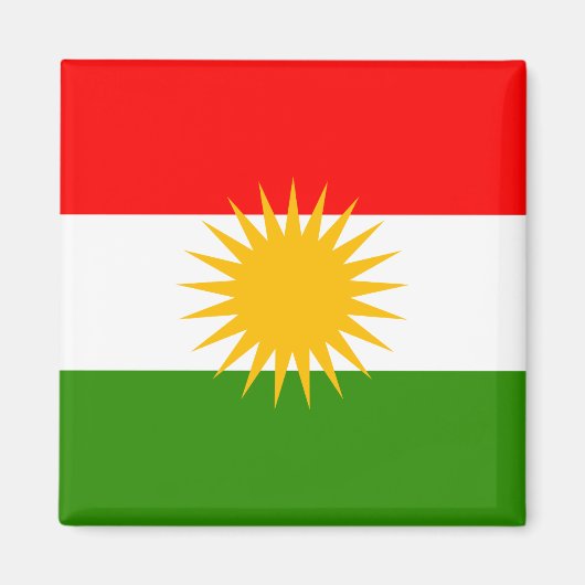 Kurdistan Hochwertige Flagge Magnet (Vorne)