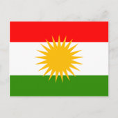 Kurdistan Hochwertige Flagge Postkarte (Vorderseite)