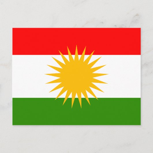 Kurdistan Hochwertige Flagge Postkarte (Vorderseite)