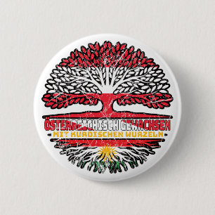 Kurdistan Kurdisch Österreichisch Baum Button