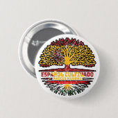 Kurdistan Kurdisch Spanien Fahne Spanischer Baumhi Button (Vorne & Hinten)