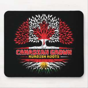 Kurdistan Kurdish Canadian Canada Tree Roots Flag Mousepad