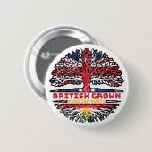 Kurdistan Kurdish Uk United Kingdom British Tree Button (Vorne & Hinten)