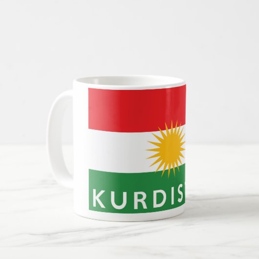 Kurdistan-Ländersymbol Kaffeetasse (Vorderseite Links)